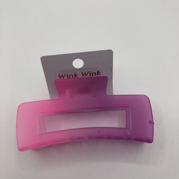 Medium Square Hairclip Pink Purple Ombre