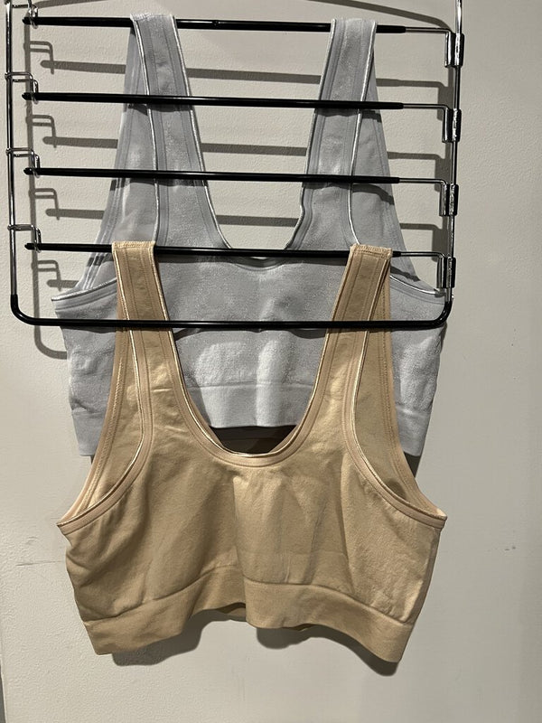 R45 XL Lt.BLUE/SAND A-body Set/2 seamless bras