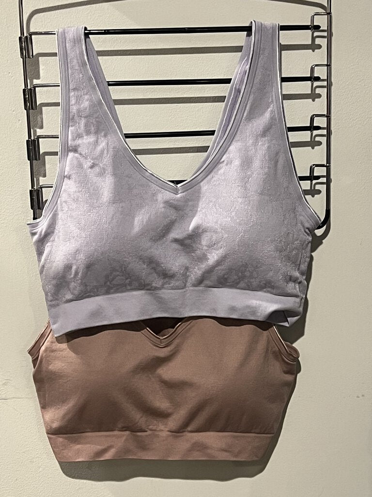 R45 Small Lilac/Brown Anybody set/2 seamless bras