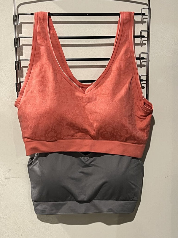 R45 XL ROSE/GRAY A-body Set/2 seamless bras