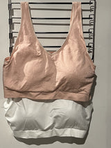 R45 Lrg BLUSH/WH Anybody Set/2 seamless bras