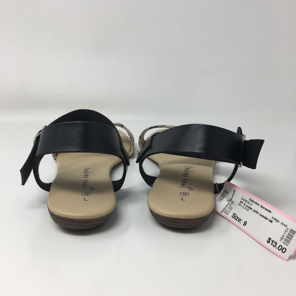 9 snake print sandal