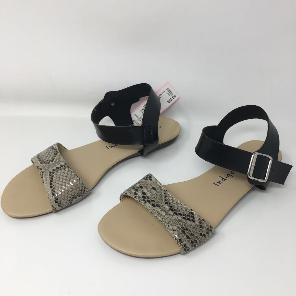 9 snake print sandal