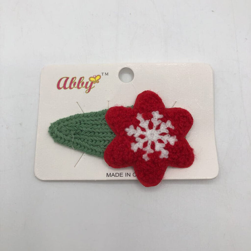 Q crochet hair clip SNOWFLAKE