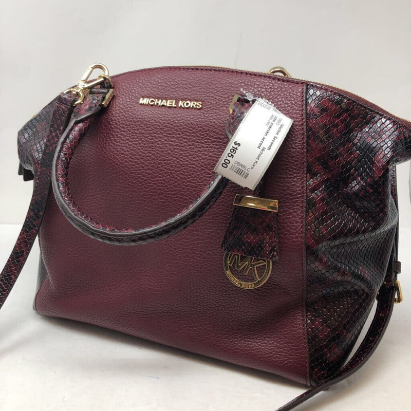 Leather snakeskin accent crossbody