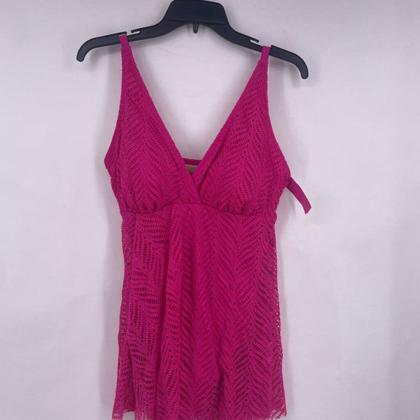 10 pink swimdress w crochet