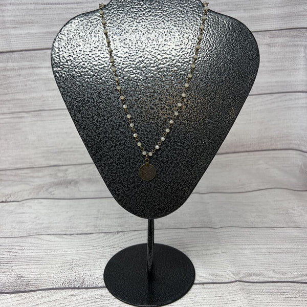 coin necklace cream