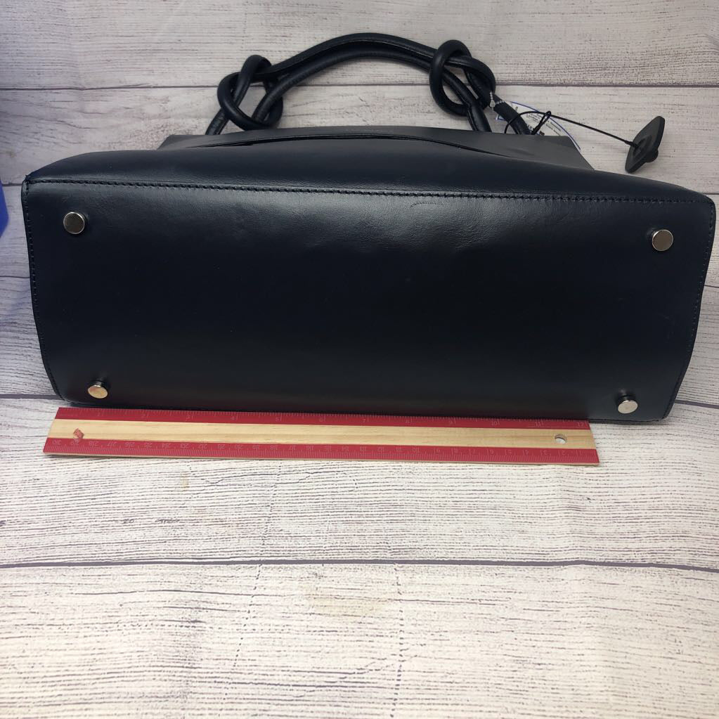 Leather flap front knotted strap