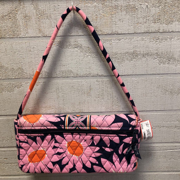 flower print flap shoulder bag