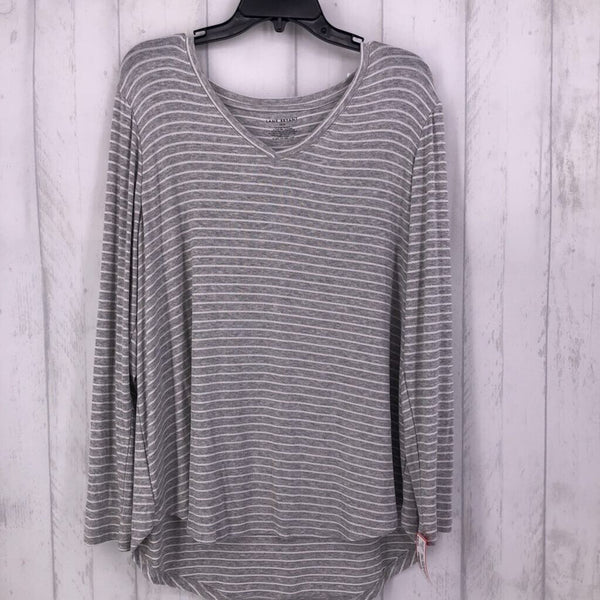 NWT 14/16 stripe v-neck top