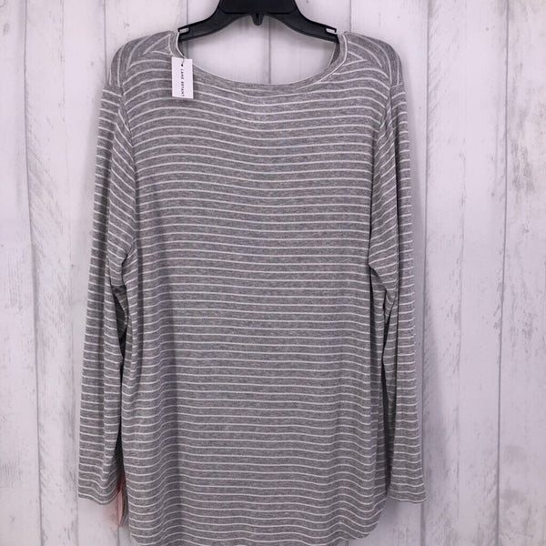 NWT 14/16 stripe v-neck top