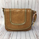 Leather Double zip flap crossbody