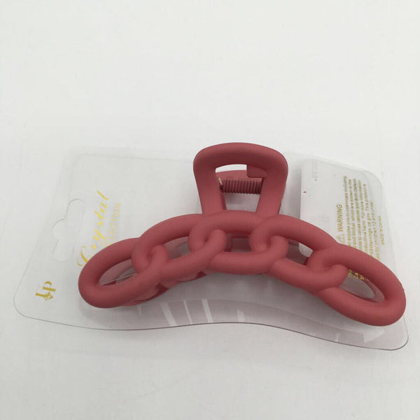 Small Chainlink Matte Hairclip Rose