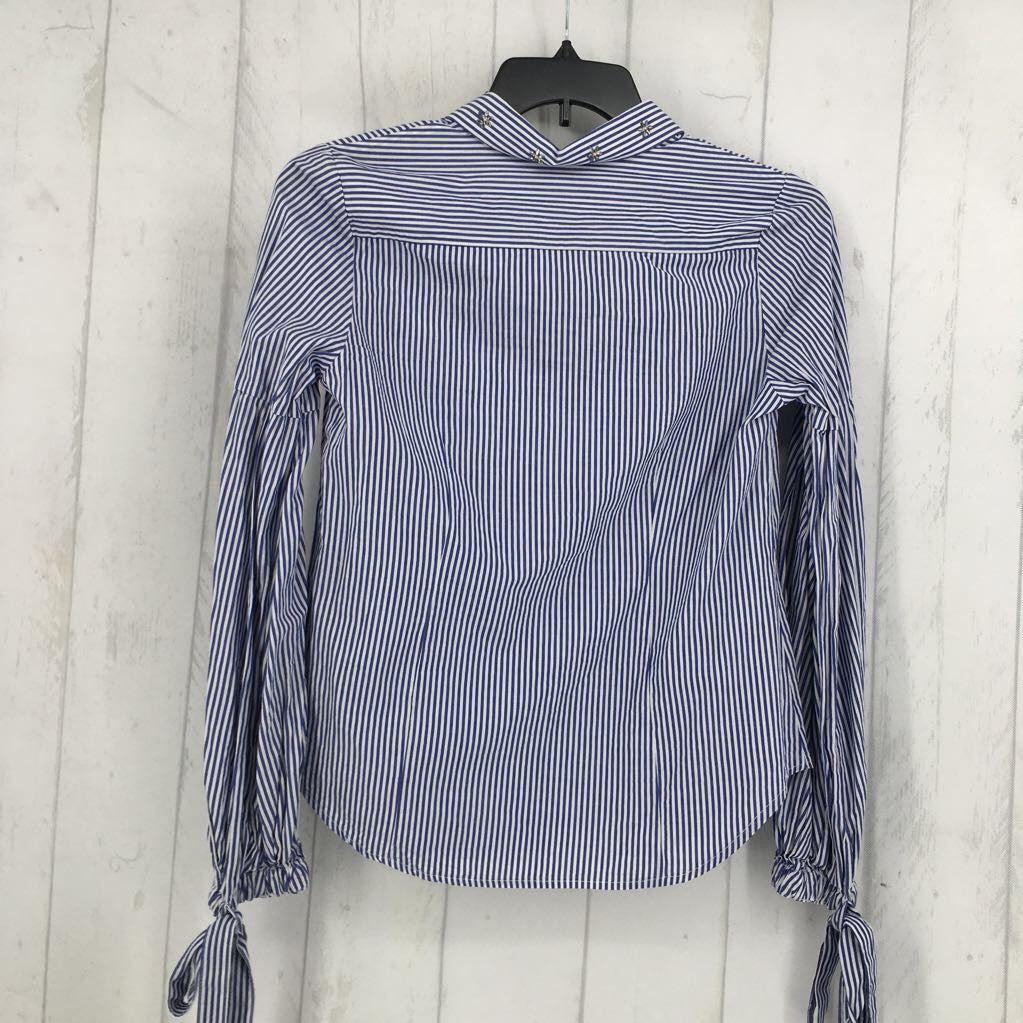 R59 S l/s striped sequin floral