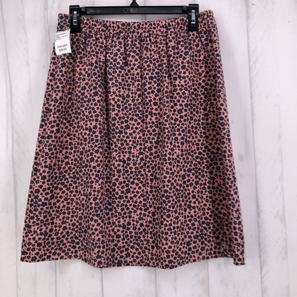 S flower print skirt