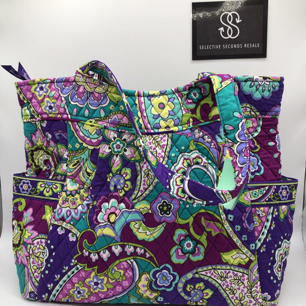 R68 paisley pleated tote