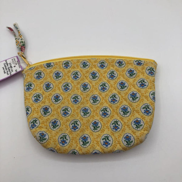 Quilted Floral Cosmetic Pouch