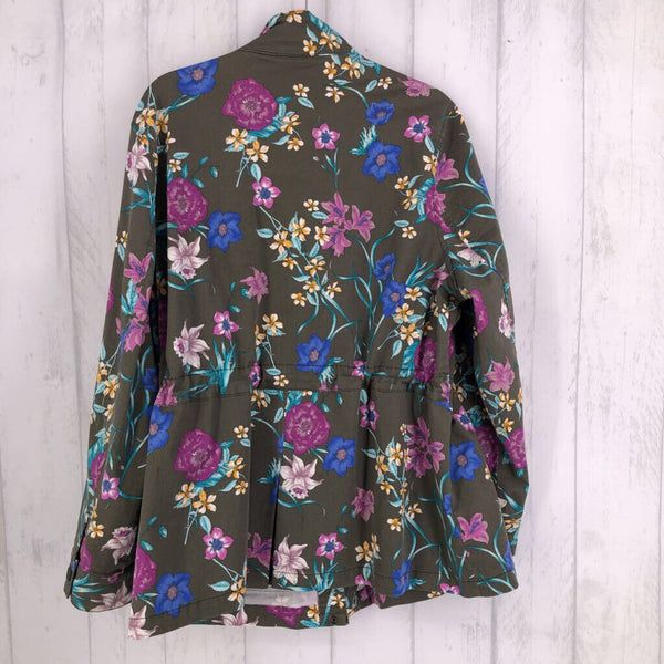 18/20 l/s floral zip snap jacket