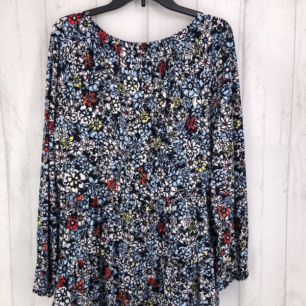 14/16 l/s floral ruffle