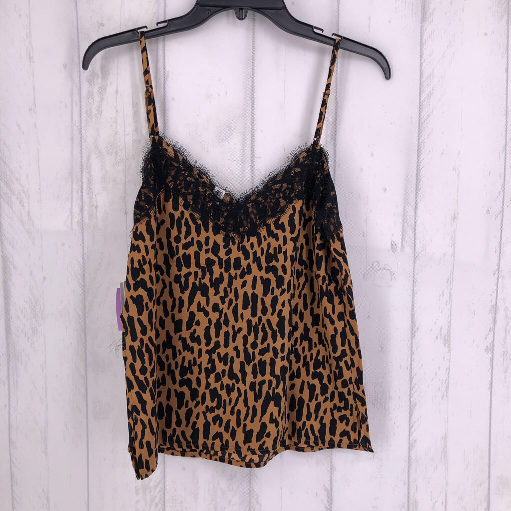 R39 XS slvls leopard lace trim