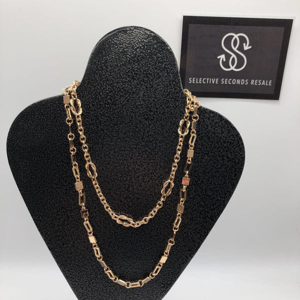 2 strand gold necklace