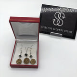 .925 yellow druzy earring & necklace set