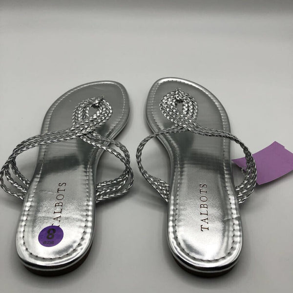 8M Braided Metallic thong sandal