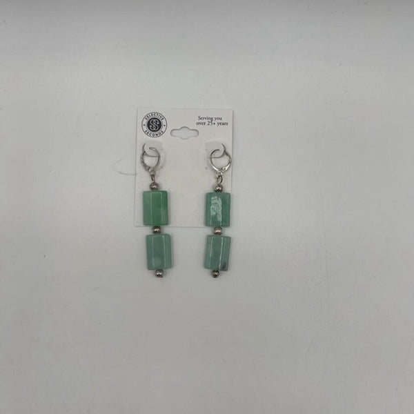 Jade Green Beaded Earrings