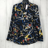 R85 S l/s flower print button shirt