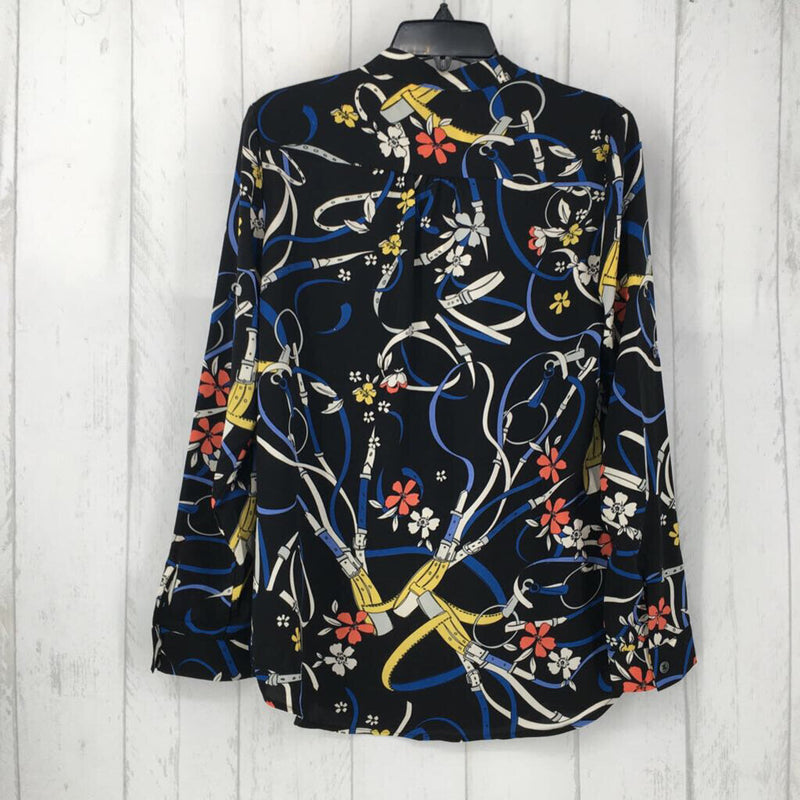 R85 S l/s flower print button shirt