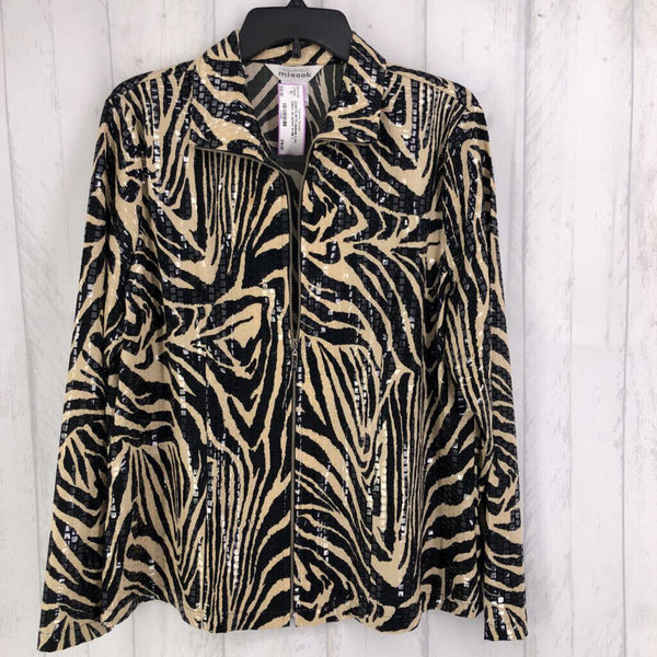 L l/s Zebra zip jacket