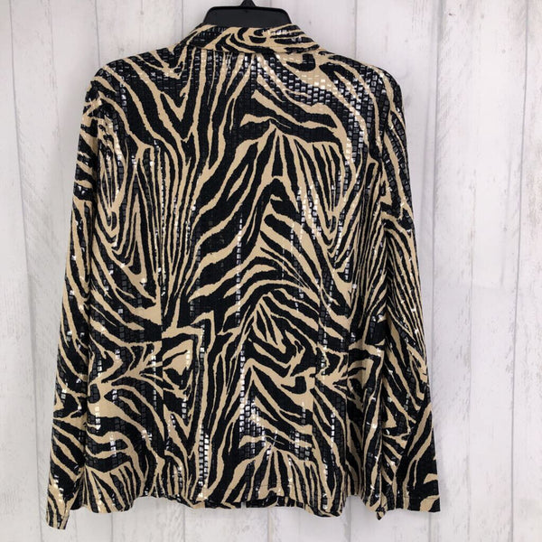 L l/s Zebra zip jacket