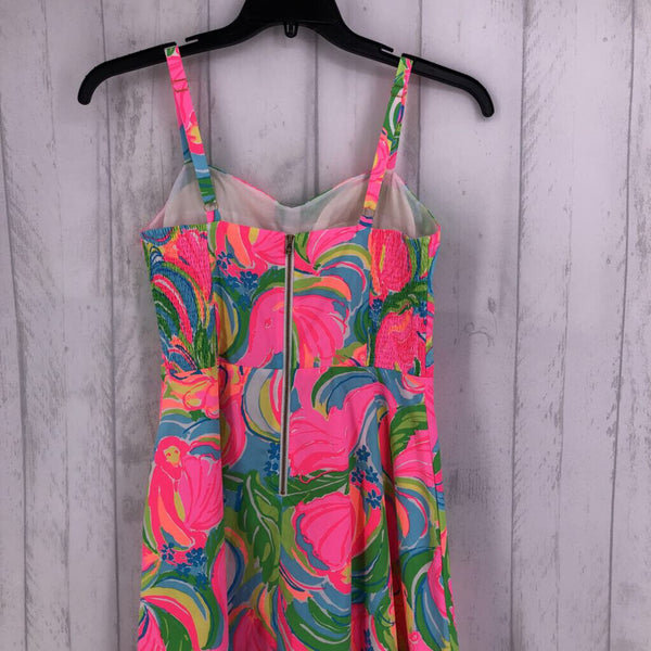 R178 6 slvls padded floral sun dress
