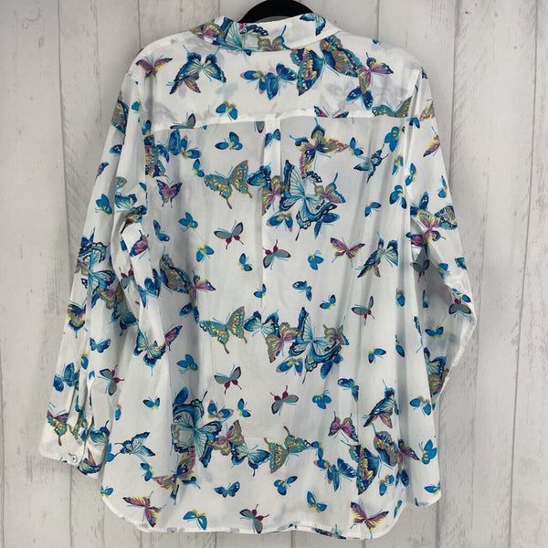 NWT 2x l/s butterfly button shirt
