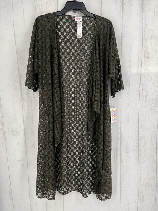 NWT S elbow slv open lace duster