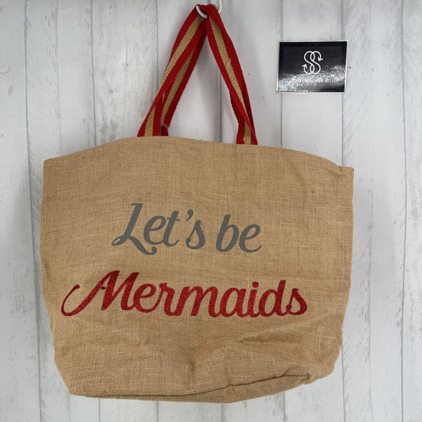 Nwt Straw Let's Be Mermaids Beach Bag