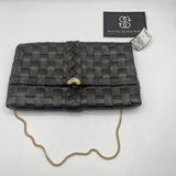 Woven cloth chain strap clutch