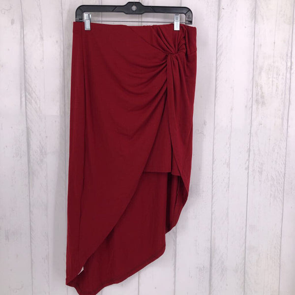 L pull on knotted waist skirt