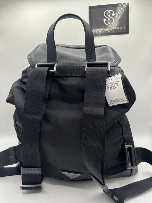 nylon/leather backpack