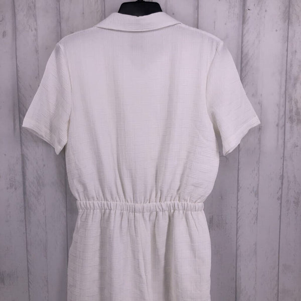 M s.s textured romper belted