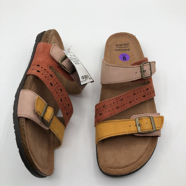 8 triple strap slide sandals