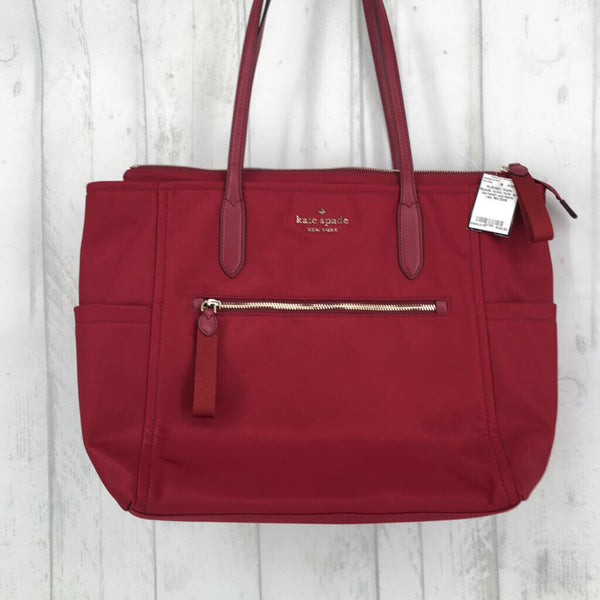 nylon tote w/ zip/open pockets