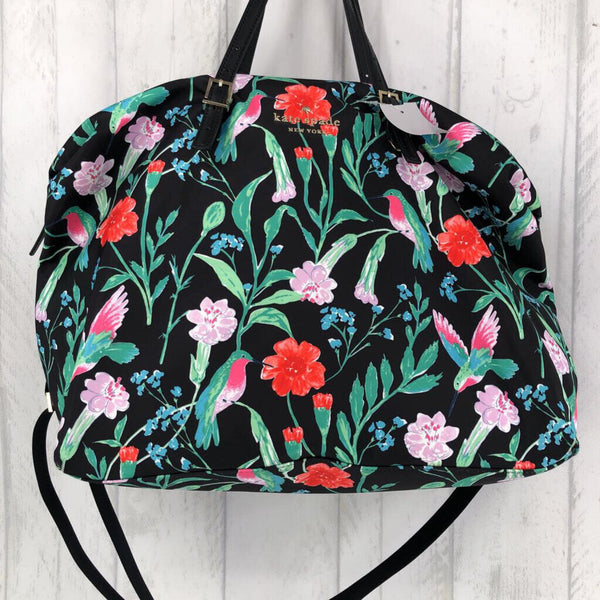 hummingbird/floral tote