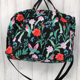 hummingbird/floral tote