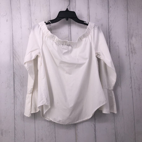 XS l/s off shoulder button down