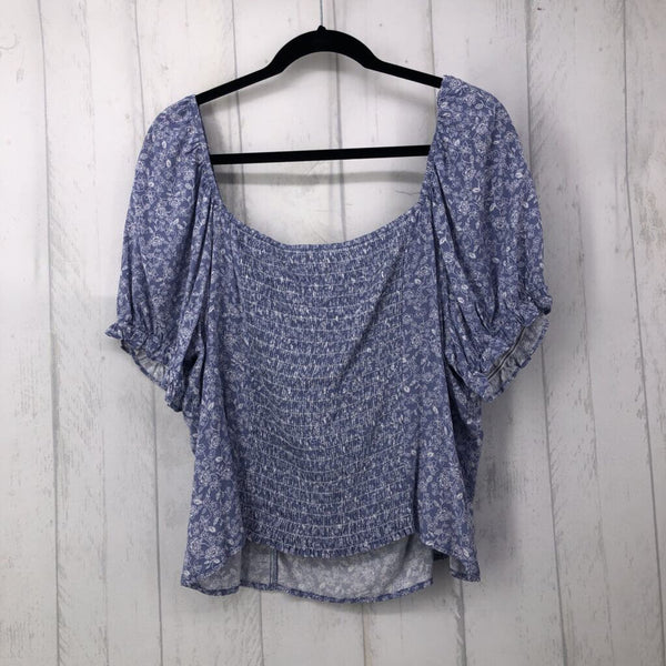 XXL s/s smocked top