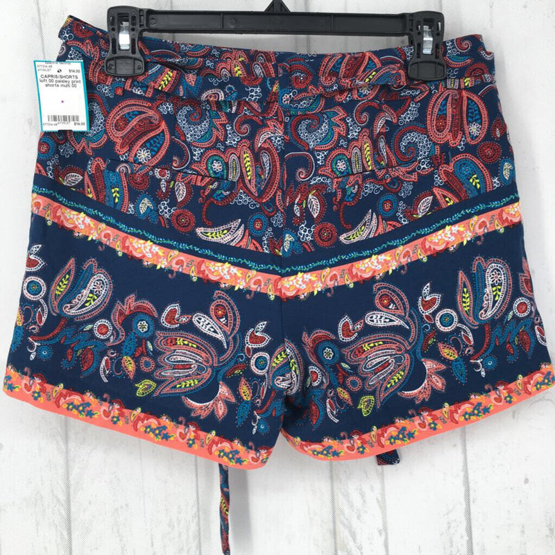 00 paisley print shorts