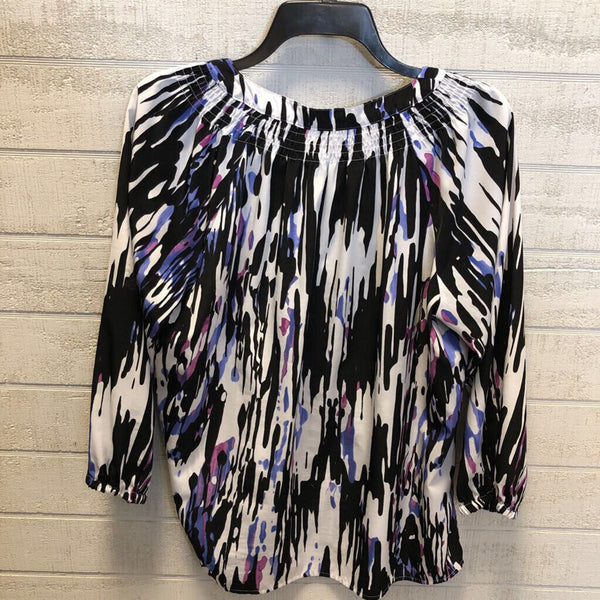 XL 3/4 slv half button top