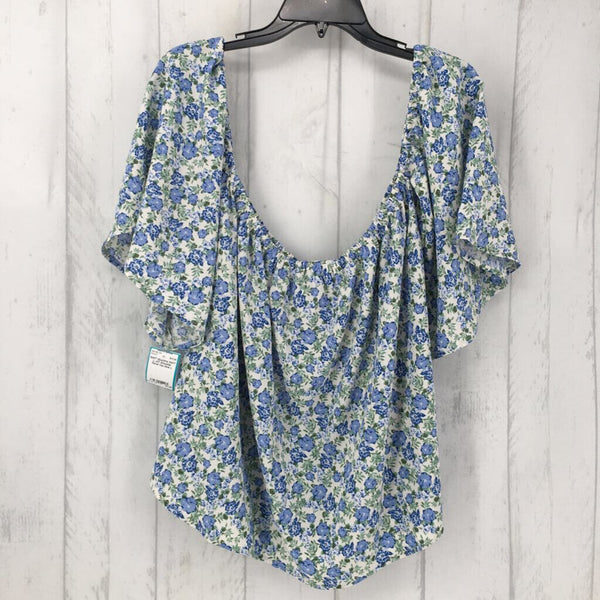 NWT L off shoulder floral top