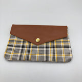 IPSY plaid envelope cosmetic bag